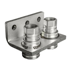 Hydraulic Quick Release Coupling Double Bracket Female 1/2” Body x 1/2” BSP