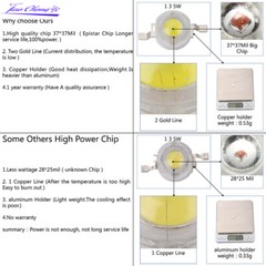 3W watts High Power SMD LED COB Chip Lights Beads White Red Blue Green With PCB