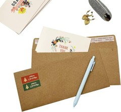 80Qty#10 Brown Kraft Business envelopes 4.125×9.5In- windowless design 120GSM