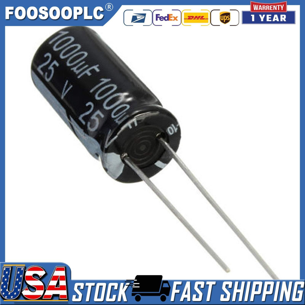 5pcs 1000uF 25V Electrolytic Capacitors Lot CD110