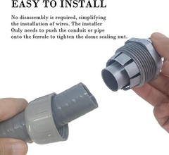 Gray 50ft Liquid-Tight Conduit Kit for Electrical Wiring