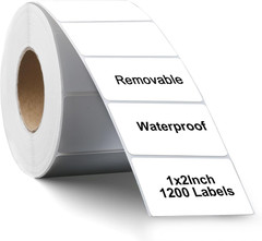 1200 Removable Freezer Labels 1X2 Inch Waterproof, Oil & Tear Resistant Blank Fo