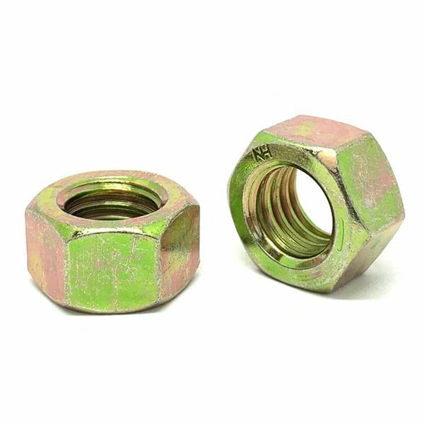 M12-1.25 Class 10 Finished Hex Nuts Extra Fine Thread Zinc Yellow