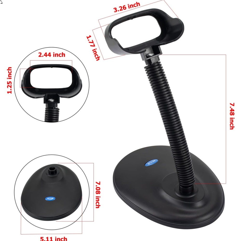 Robust Barcode Scanner Holder with Flexible Arm – Efficient Hands-Free Scanning