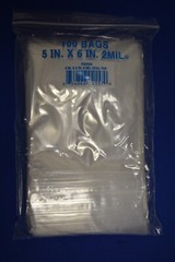 Clear Zipper Zip-Lock Resealable Seal Top Reclosable Plastic Poly Bags Mil 2-MIL