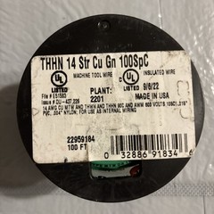 100 Feet 14 Gauge Stranded THHN Copper Wire (Green)