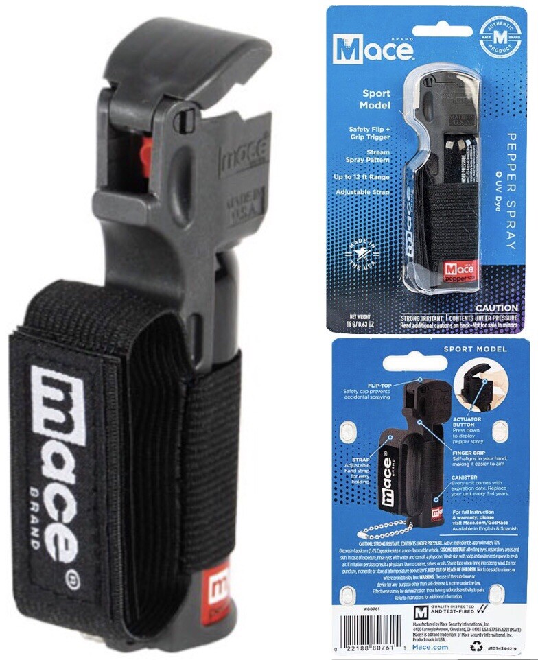 POLICE Safety Mace Pepper Spray Keyring 2% JOGGER RUNNER Self HOME Defense SPORT