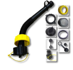 SUPER LONG 11″ FLEXIBLE SPOUT – FITS MOST CANS & JUGS with Free GAS CAN CAP