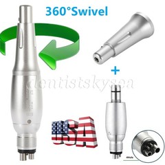 Dental 4:1 Hygiene Prophy Handpiece 360° Swivel Straight Cone Air Motor 4Holes