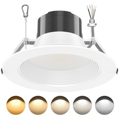 6 Inch LED Commercial Downlight,27W Recessed Ceiling Light Power &CCT Adjustable