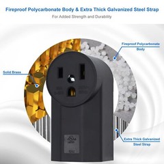 NEMA 6-50R Receptacle 50A 2-Pole 3-Wire Surface Mount Power Receptacle，250V