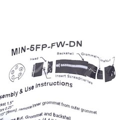 Mencom MIN-5FP-FW-DN Field Wireable Connector, 7/8-16UN2 5-Pin Female, 600V 12A