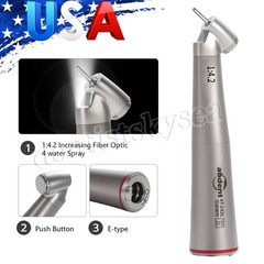 Abdent Dental 1:4.2 LED Fiber Optic Quattro Spray Contra Angle Handpiece