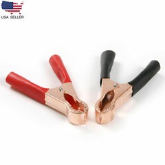 20pcs 80mm 50A Red & Black Car Battery Test Lead Clip Crocodile Alligator Clamps