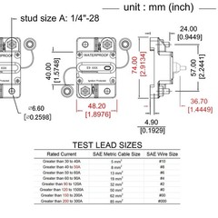 E9 50 Amp Circuit Breaker Surface Mount with Manual Reset | Waterproof IP67 P…