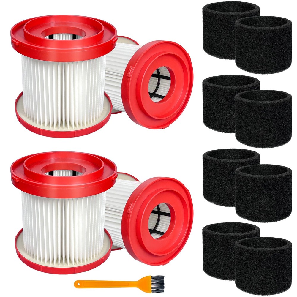 4 Pack 49-90-1900 HEPA Filter Compatible with Milwaukee Cordless M18 Vacuum…