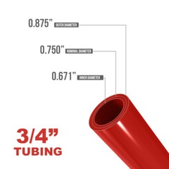 3/4″ x 100′ Red Expansion PEX A Tubing Oxygen Barrier for Radiant Floor Heating