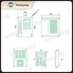 Huanyang VFD 220V 2.2kW 3HP Vector Control Inverter CNC single phase to 3 phase