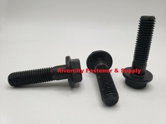 (25) M10-1.5 x 40 Metric Hex Flange Bolts 10mm x 40mm Screws M10x1.5×40 Black