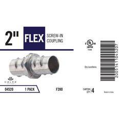 2 In. Flexible Metal Conduit (FMC) Screw-In Coupling