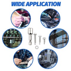 250Pcs Steel Self Drilling Tapping Screws-Hex-Washer Head Sheet Metal Assortment
