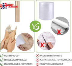 Honeycomb Packing Paper,12 Inch X 200 Ft Bubble Cushioning Wrap for Packing Movi