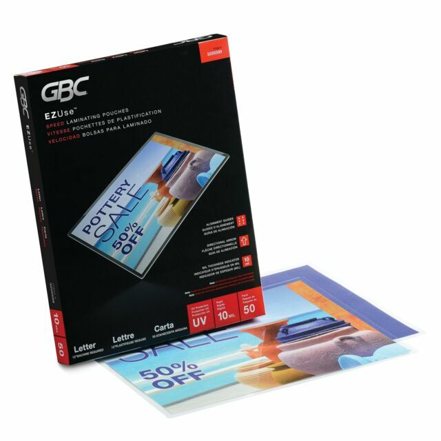 GBC 10 mil 11-1/2 in. x 9 in. Ezuse Thermal Laminating Pouches (50/Box)