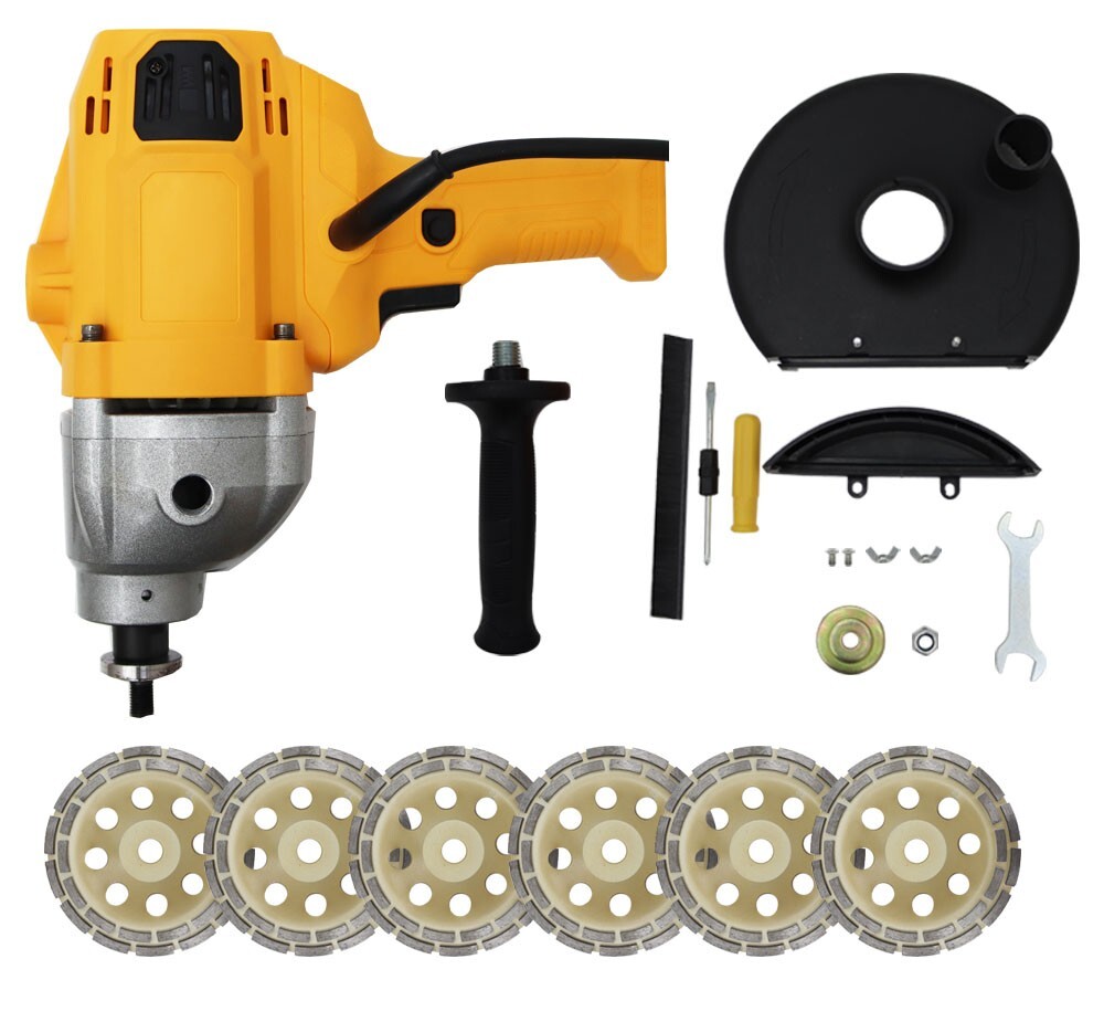 φ180mm Concrete Cement Floor Wall Rough Grinding Machine 220V 2600W 1-3000r/min