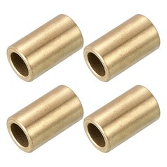 10mm Bore x 14mm OD x 20mm Length Sleeve Bearings Gold Tone 4 Pack