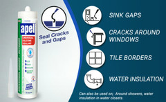 Multipurpose 100% Silicone Sealant (12 x 10.5 fl oz) Clear Waterproof 12 Pack