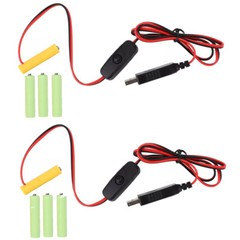 2X AAA Eliminator Cable Dummy-Battery Power Cord Replacement For 3V/4.5V/6V NEW
