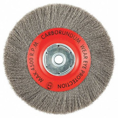 Carborundum 8″ Bench Grinder Fine Crimped Wire Wheel Brush 5/8 Arbor 4,500 RPM