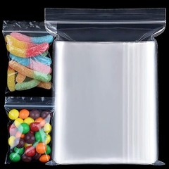 Lot of 200pcs Clear Reclosable Zip lock Plastic Bags 2-MIL Poly Zipper Baggies