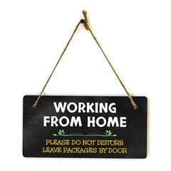 Working From Home Please Do Not Disturb Leave Packages By Door 5×10 Hanging