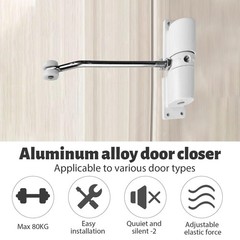 Automatic Door Closer, 30 kg Zinc Alloy Safety Spring Door Closer