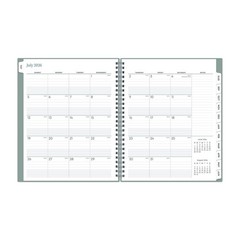Blue Sky 7″x9″ 2026-2027 Hybrid Work Planner Solid Clary Sage Safety Wirebound