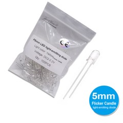 3mm 5mm Flickering LED Red Yellow Water Clear Lens Candle flicker LED Diode 50PC