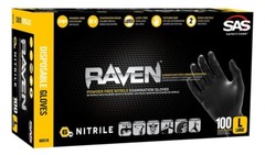 sas safety 66519 raven nitrile gloves
