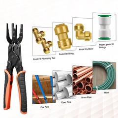 Disconnect Tong Tool for Push to Connect 1/2” 3/4” 1” Fittings Removal Tool