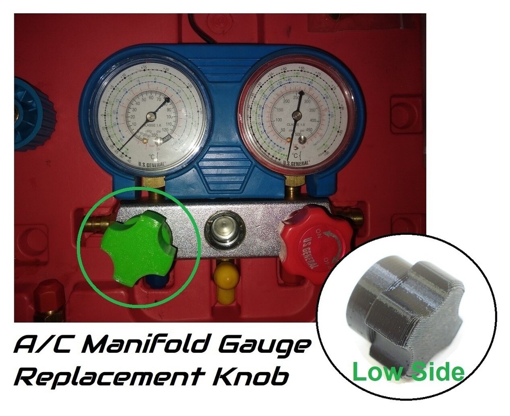 A/C Manifold Gauge Knob Harbor Freight U.S. General & Others (LOW / HIGH SIDE)