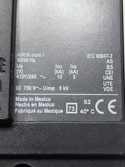 Square D Circuit Breaker PowerPact QG 225 3 Pole 240Vac 65Ka I-Line Thermal Mag