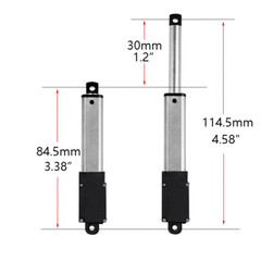 DC 12V Small Mini Micro Linear Actuator 1.2″ 2″ 3″ 4″ Stroke Fast Speed 6inch /s