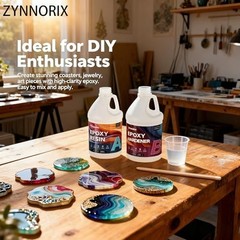 EPOXY RESIN 1 GALLON KIT * CLEAR * UV RESISTANT * LAMINATING * FIBERGLASS * Flow