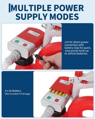 16 Gallon Portable Fuel Caddy Tank with 12V / 4AA Battery Powered Transfer Pump