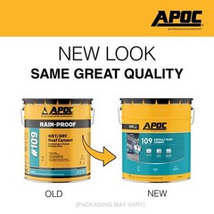 APOC 109 Rain-Proof Wet & Dry Roof Cement, 5 Gallons, Patch Splits, Cracks & Se