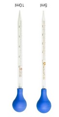2 Pieces 5ml+10ml Glass Graduated Lab Pipette Droppers for Transfer Liquid Oil