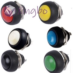 6PCS Mini 12mm Waterproof Momentary Push Button Round Switch