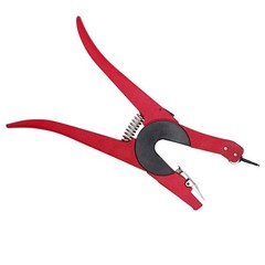 ZHEQOGZH Livestock Ear Tag Applicator for Cattle 9″L x 2.36″W x 0.78″H, Red