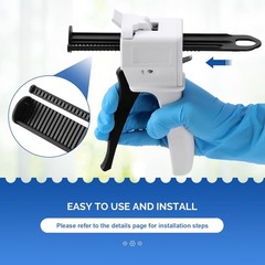 Dispenser Gun 1:1/2:1 10:1/4:1 50ml Dental Impression Mixing Dispensing Gun Kit