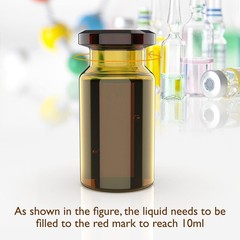 1000PCS Crimp Top Headspace 10mL Glass Vials Aluminum Caps HPLC Lab Clear Bottle